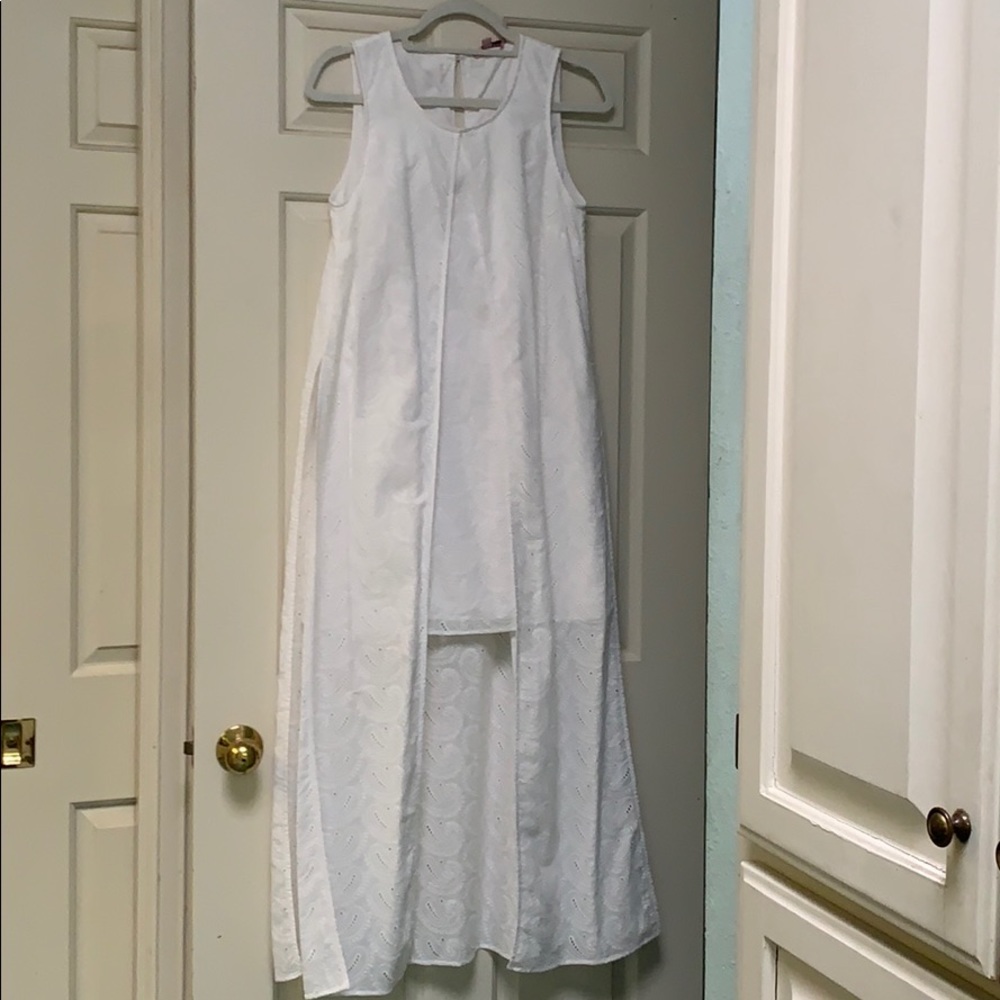 Calypso St Barth XS white cotton eyelet dress